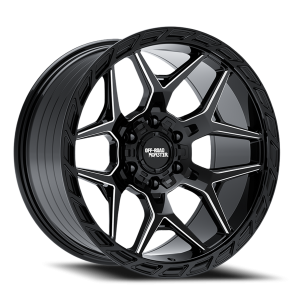 Off-Road Monster M40 20x10 5x127/5x139.7 -19 Gloss Black / Milled