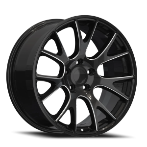 Repco DG05 GB-M 20x9.5 +18 5x115 Gloss Black / Milled