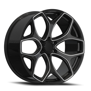 Repco F01 GBM 22x10 +25 6x135 Gloss Black / Milled