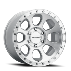 Raceline Bolt 961MC 17x9 6x139.7 -12 Machined Silver