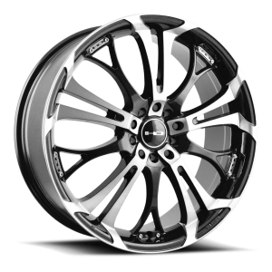 HD Wheels Spinout BK-PR 18x7.5 +35 5x114.3 Gloss Black / Machined Face-Purple Clear