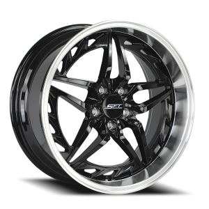 Shift Injector 18x8.5 5x114.3 +30 Black / Polished Lip