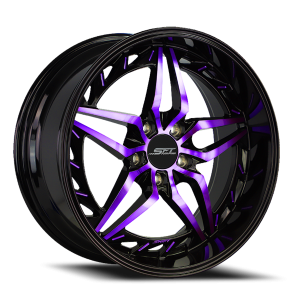 Shift Injector 20x8.5 5x114.3 +30 Gloss Black / Candy Purple Machined