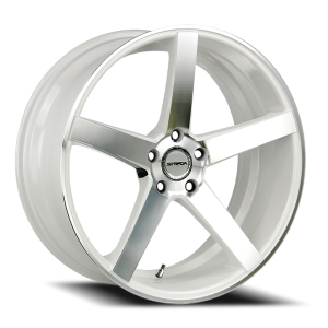 Strada Perfetto 20x8.5 5x120 +30 White / Machined