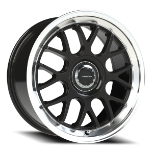 Vision 478 18x8.5 5x112/5x120 +35 Gloss Black / Brushed Lip