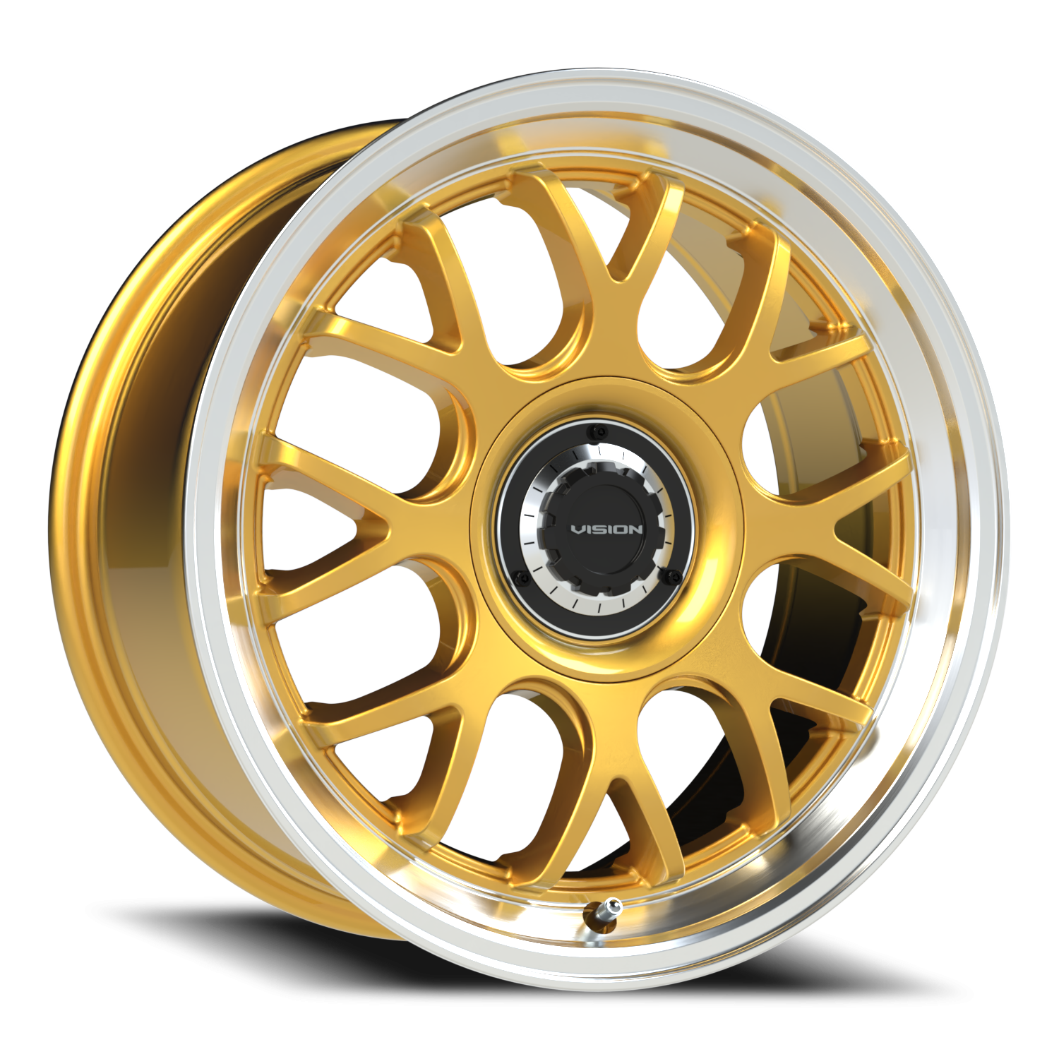 Vision 478 17x8 5x112/5x120 +38 Gold / Machined Lip