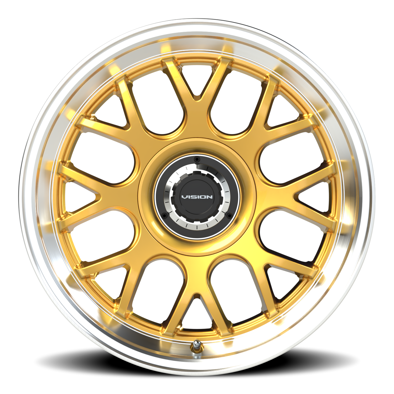 Vision 478 17x8 5x112/5x120 +38 Gold / Machined Lip - Image 3