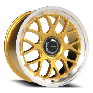 Vision 478 18x8.5 5x112/5x120 +35 Gold / Machined Lip