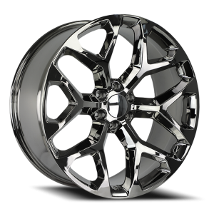 Strada Wheel Replicas Snowflake 24x10 6x139.7 +24 Black Chrome