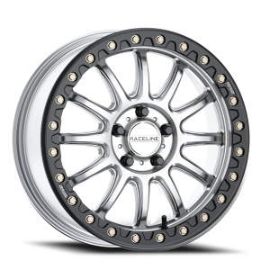 Raceline Alpha Beadlock UTV 15x7 5x114.3 +25 Hyper Silver