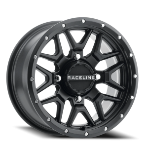Raceline Krank Simulated Beadlock UTV 14x7 4x110 +10 Black
