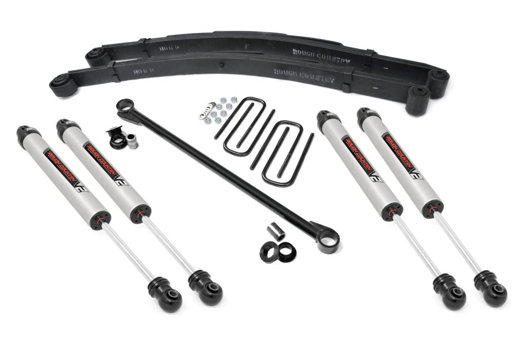 Rough Country 2.5 Inch Leveling Kit Leaf Spring V2 Ford F-250/F-350 Super Duty (99-04)