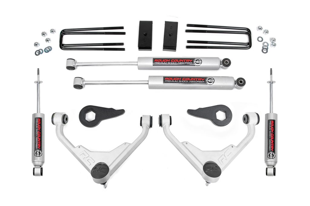 Rough Country 3 Inch Lift Kit FK/FF Code Chevy/GMC Sierra/Silverado 2500 HD Suburban/Yukon XL 2500 (01-10)