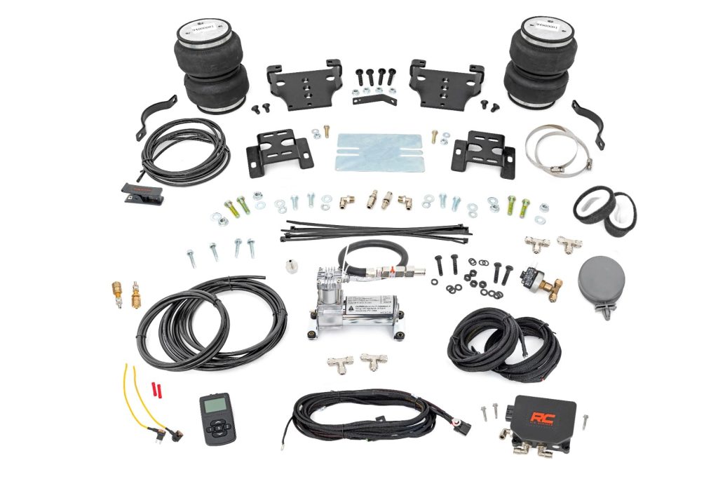 Rough Country Air Spring Kit w/compressor Wireless Controller 0-6″ Lift Chevy/GMC 2500HD (01-10)