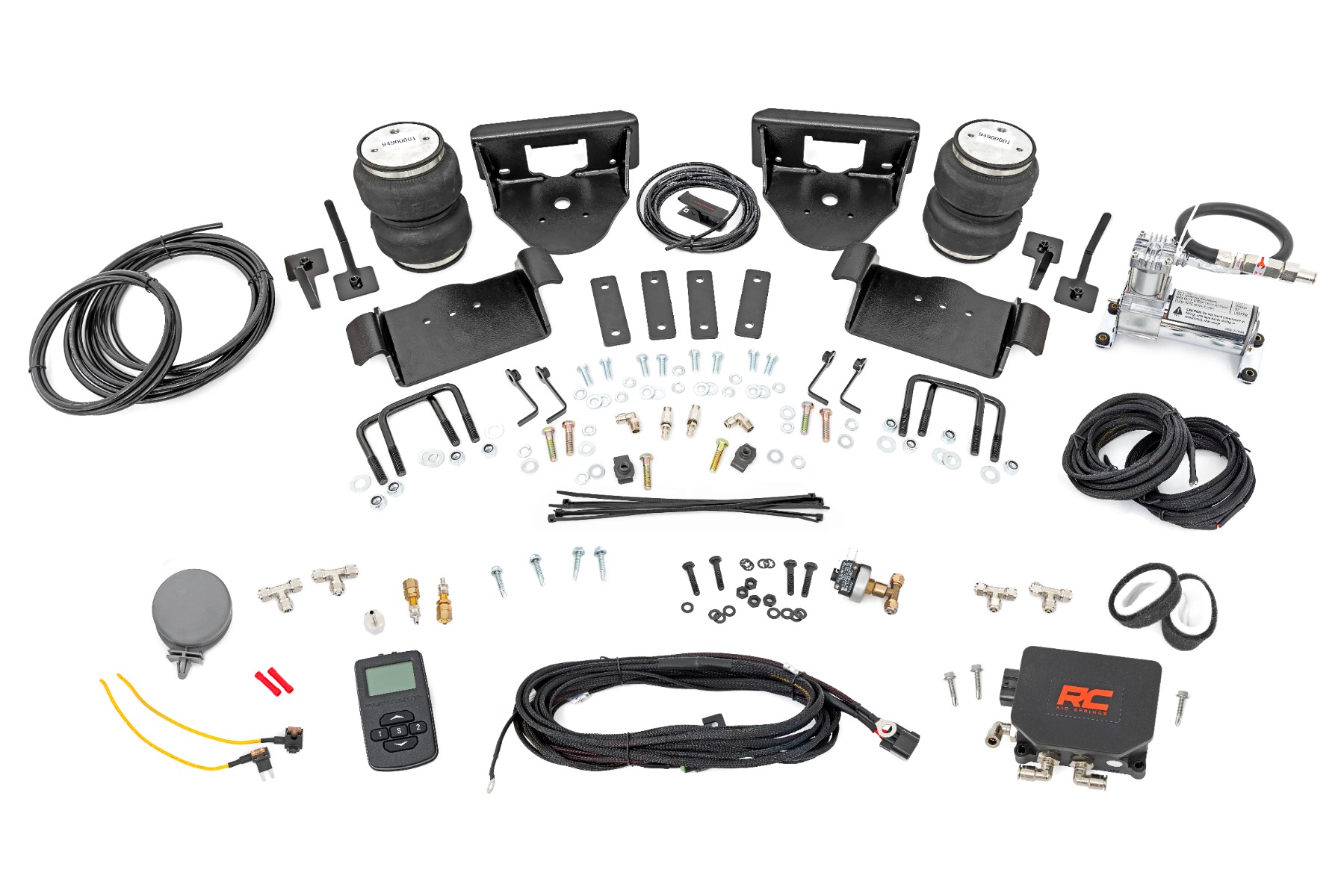 Rough Country Air Spring Kit w/compressor Wireless Controller 0-6β³ Lifts Ford F-150 (04-14)