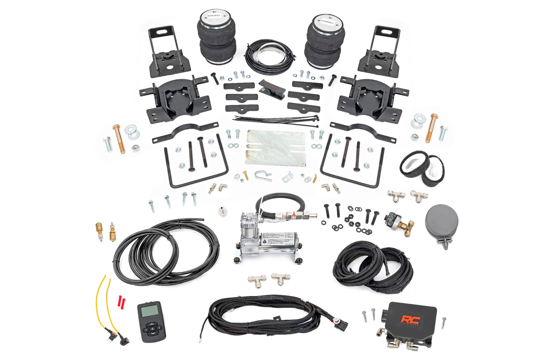 Rough Country Air Spring Kit w/compressor Wireless Controller Ford F-250/F-350 Super Duty (05-16)