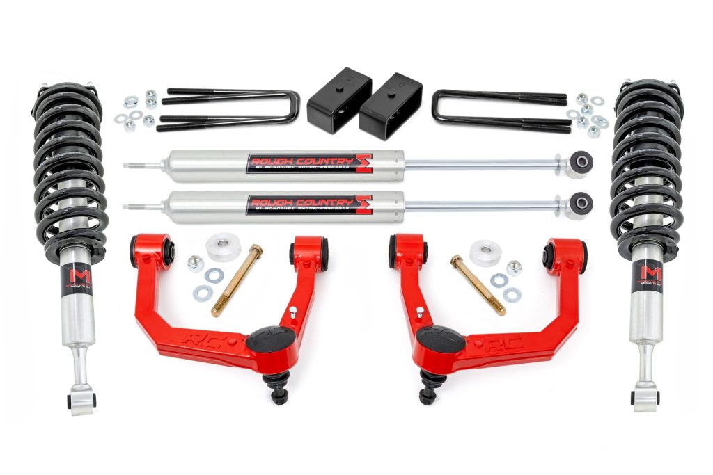 Rough Country 3.5 Inch Lift Kit Red UCA M1 Struts Toyota Tacoma 2WD/4WD (2005-2023)