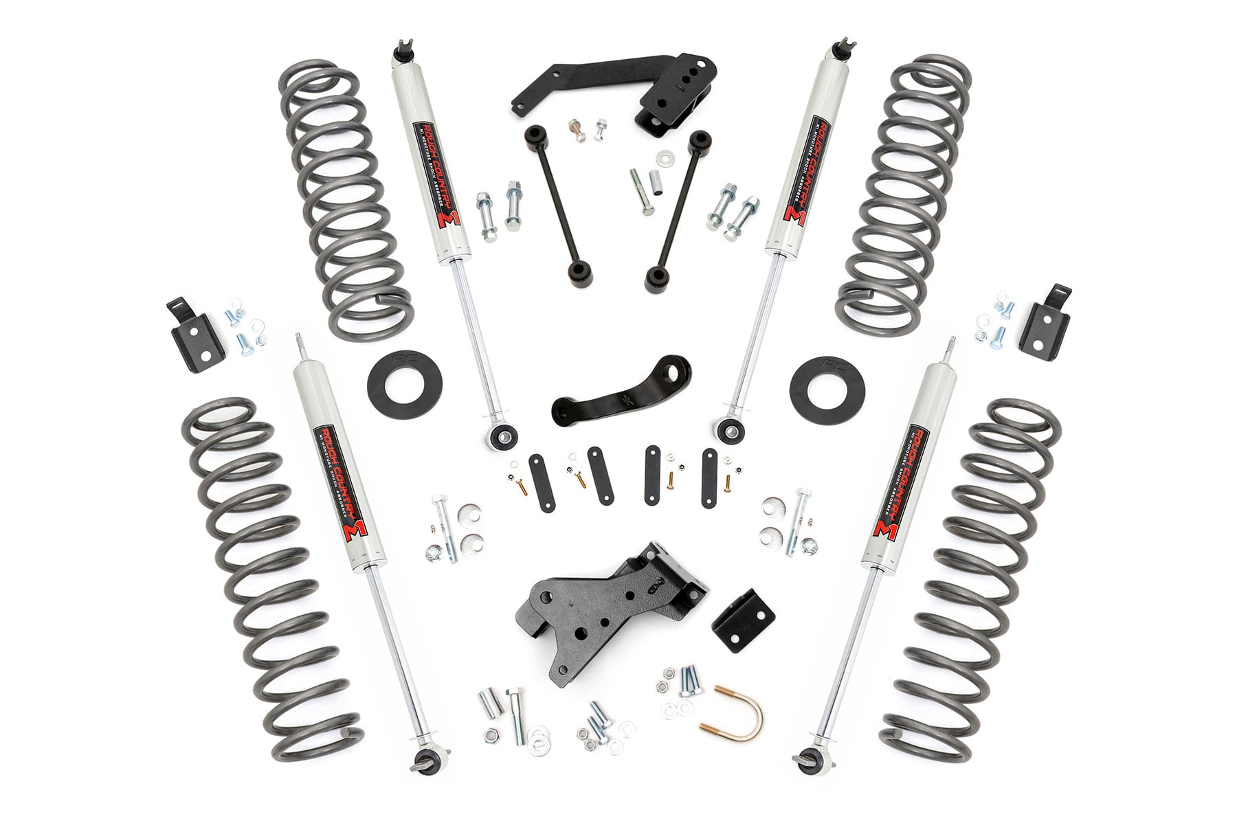 Rough Country 4 Inch Lift Kit M1 Jeep Wrangler Unlimited 2WD/4WD (2007-2018)