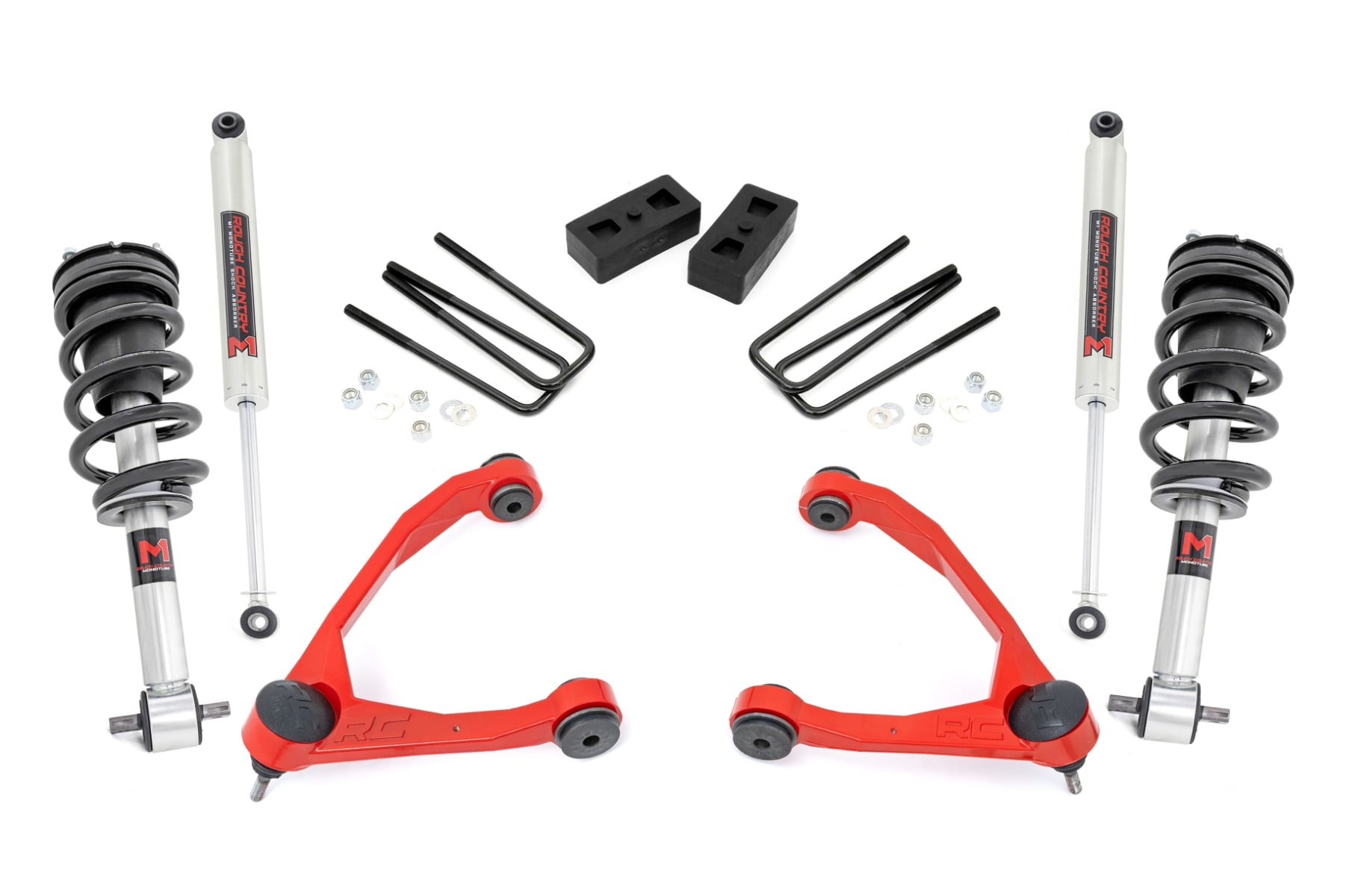 Rough Country 3.5 Inch Lift Kit Cast Steel M1 Strut Chevy/GMC 1500 (07-13)