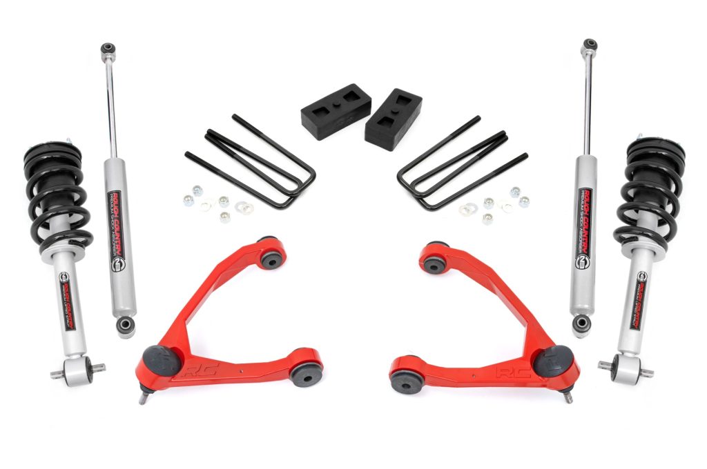 Rough Country 3.5 Inch Lift Kit Cast Steel N3 Strut Chevy/GMC 1500 (07-13)