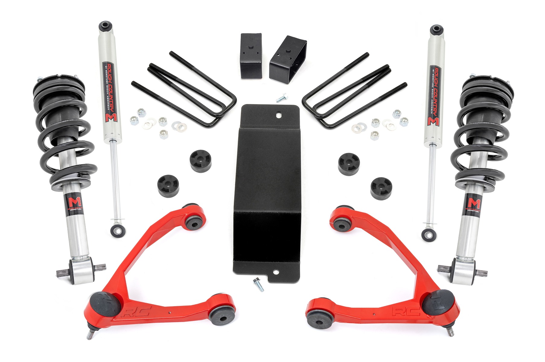 Rough Country 3.5 Inch Lift Kit UCA M1 Struts Chevy/GMC 1500 (07-13)