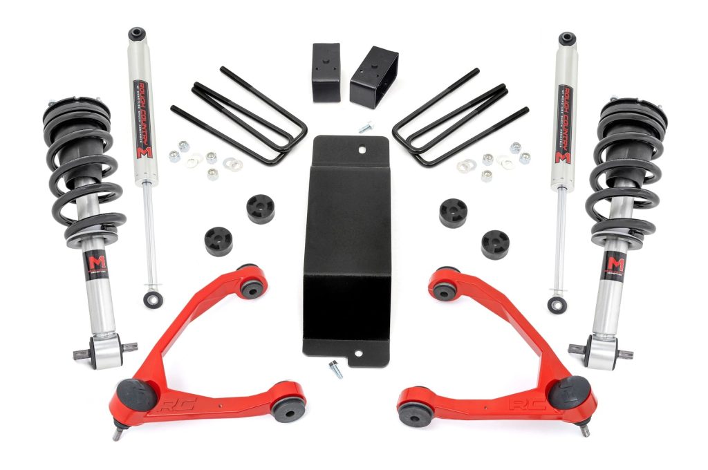 Rough Country 3.5 Inch Lift Kit Forged UCA M1 Strut Chevy/GMC 1500 (14-16)