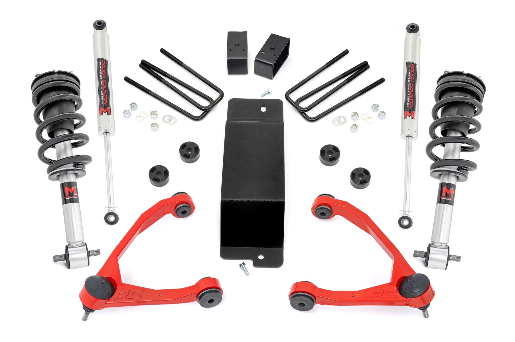 Rough Country 3.5 Inch Lift Kit Forged UCA M1 Strut Chevy/GMC 1500 (14-16)