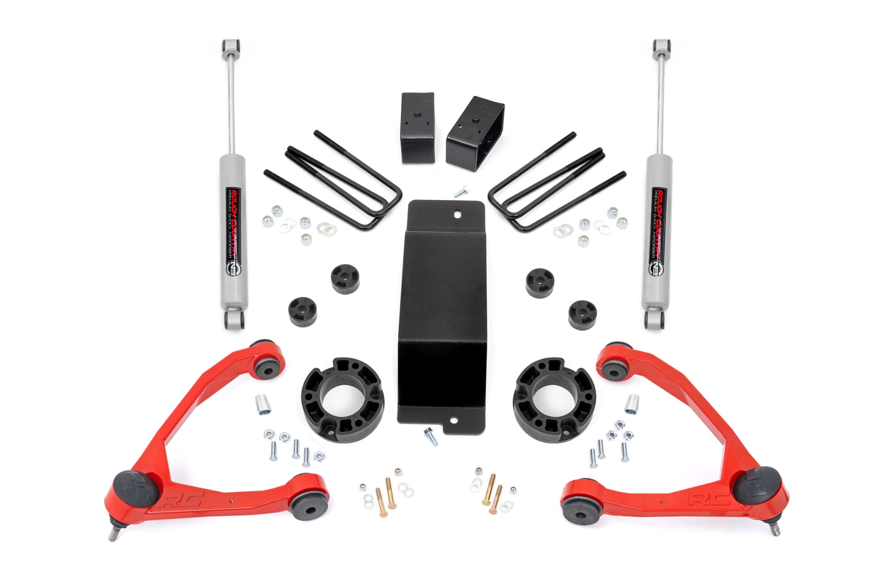 Rough Country 3.5 Inch Lift Kit Alum/Cast Steel Chevy/GMC 1500 (07-16)