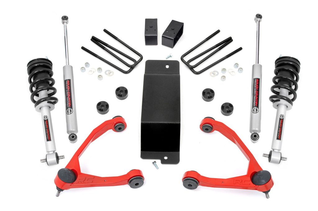 Rough Country 3.5 Inch Lift Kit Forged UCA N3 Strut Chevy/GMC 1500 (14-16)