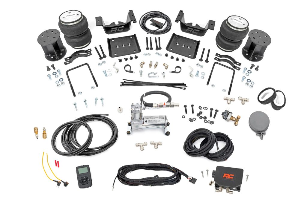 Rough Country Air Spring Kit w/compressor Wireless Controller 5 Inch Lift Kit Chevy/GMC 1500 (07-18)