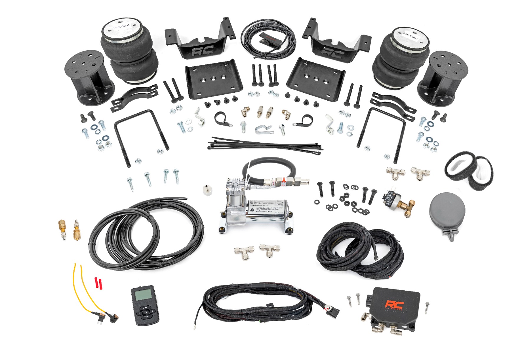 Rough Country Air Spring Kit w/compressor Wireless Controller 5 Inch Lift Kit Chevy/GMC 1500 (07-18)