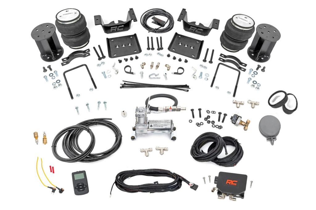 Rough Country Air Spring Kit w/compressor Wireless Controller 6-7.5 Inch Lift Kit Chevy/GMC 1500 (07-18)