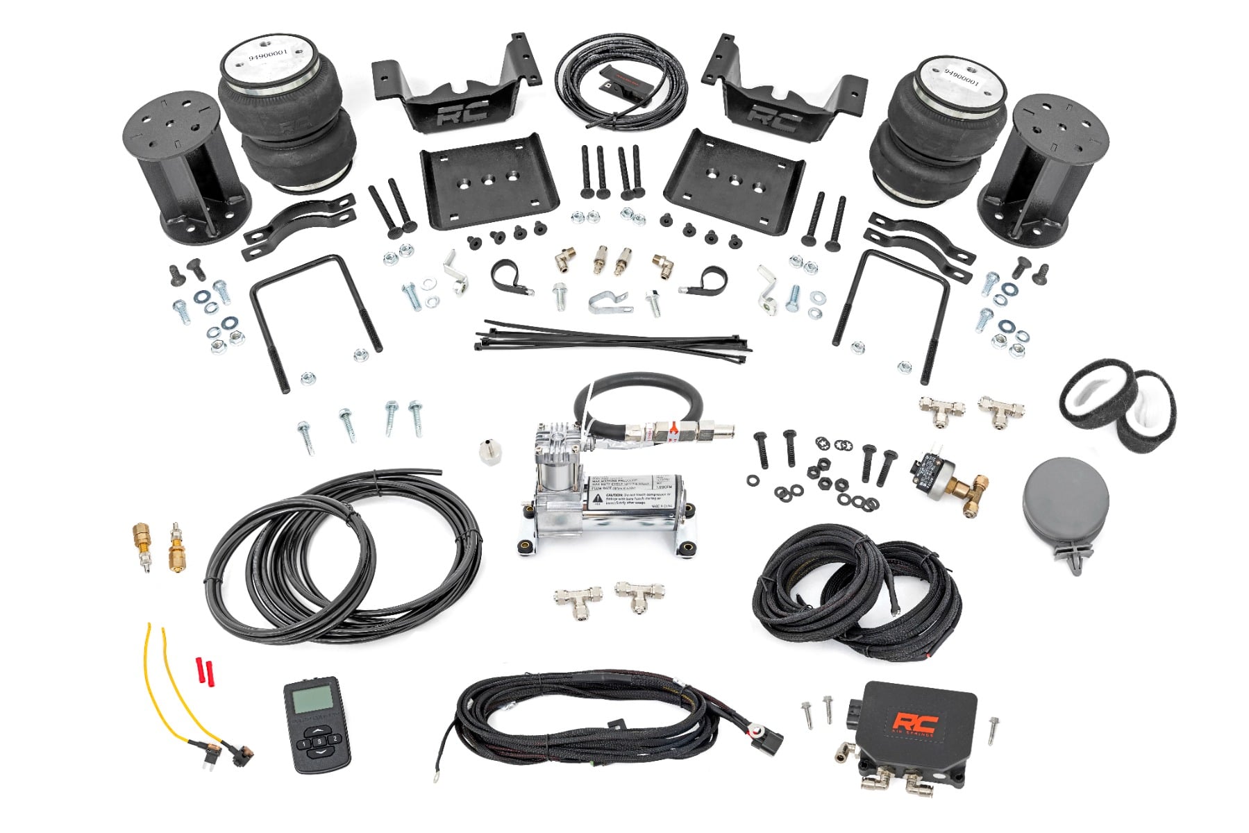 Rough Country Air Spring Kit w/compressor Wireless Controller 6-7.5 Inch Lift Kit Chevy/GMC 1500 (07-18)