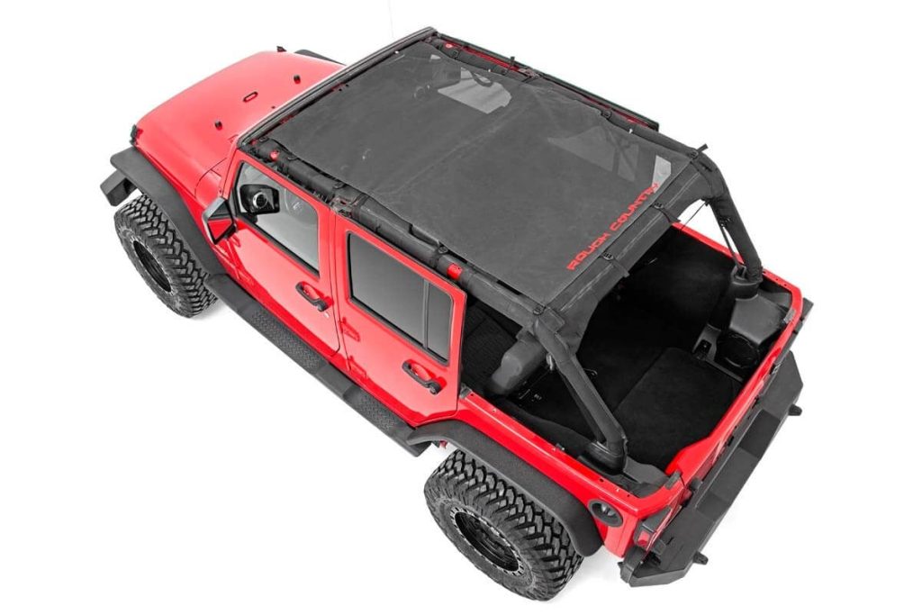 Rough Country Mesh Bikini Top Plus Black Jeep Wrangler Unlimited 2WD/4WD (2007-2018)