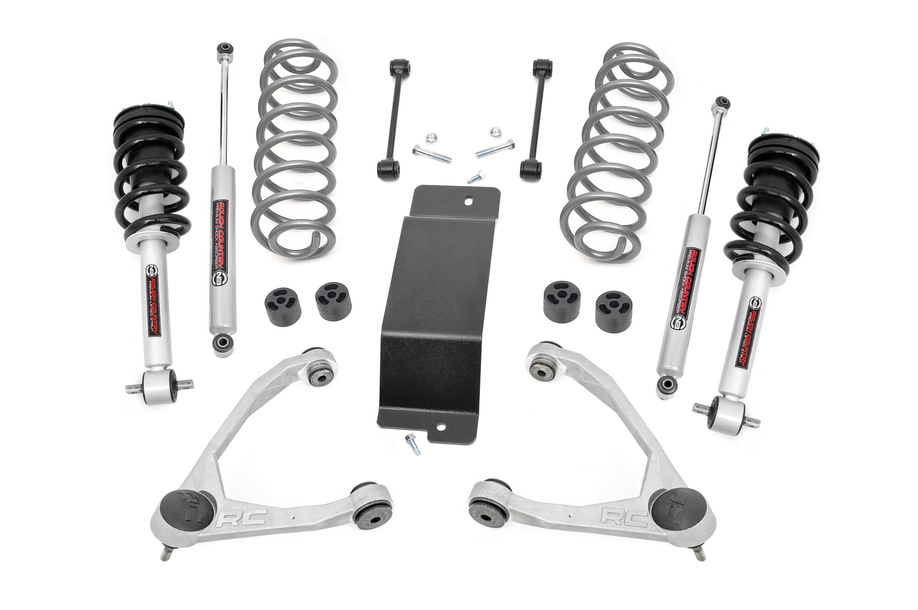 Rough Country 3.5 Inch Lift Kit N3 Struts Forged UCAs Chevy/GMC SUV 1500 (07-20)