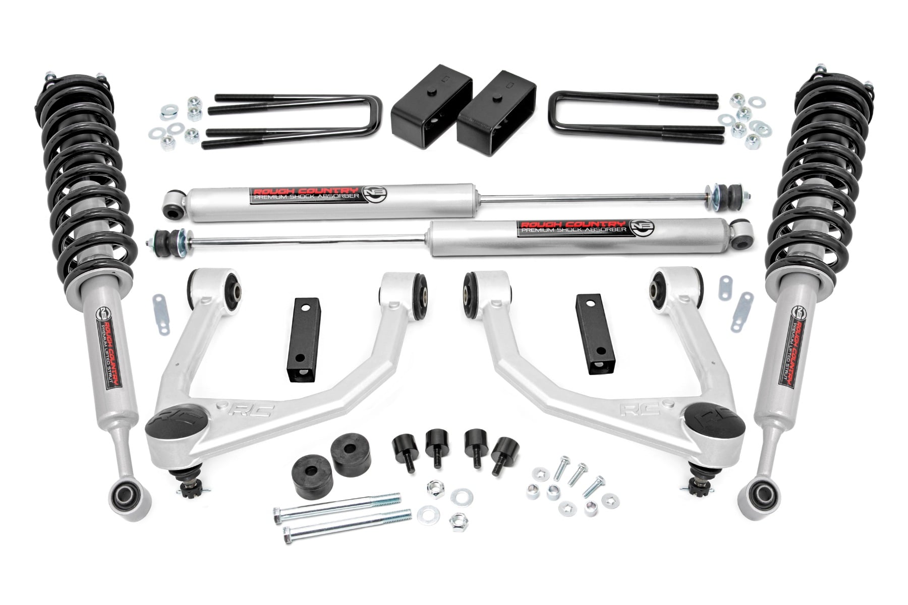 Rough Country 3.5 Inch Lift Kit N3 Struts Toyota Tundra 2WD/4WD (2007-2021)