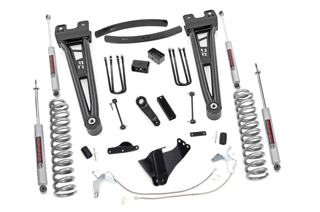 Rough Country 6 Inch Lift Kit Gas Radius Arm Ford F-250/F-350 Super Duty 4WD (08-10)