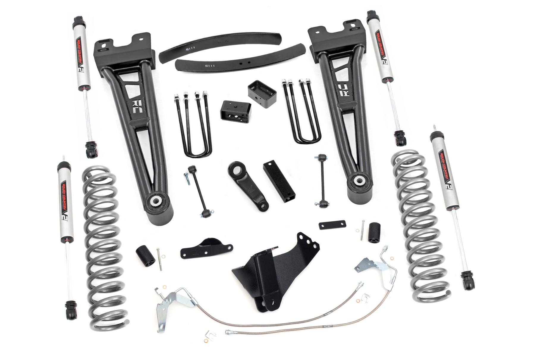 Rough Country 6 Inch Lift Kit Gas Radius Arm V2 Ford F-250/F-350 Super Duty (08-10)