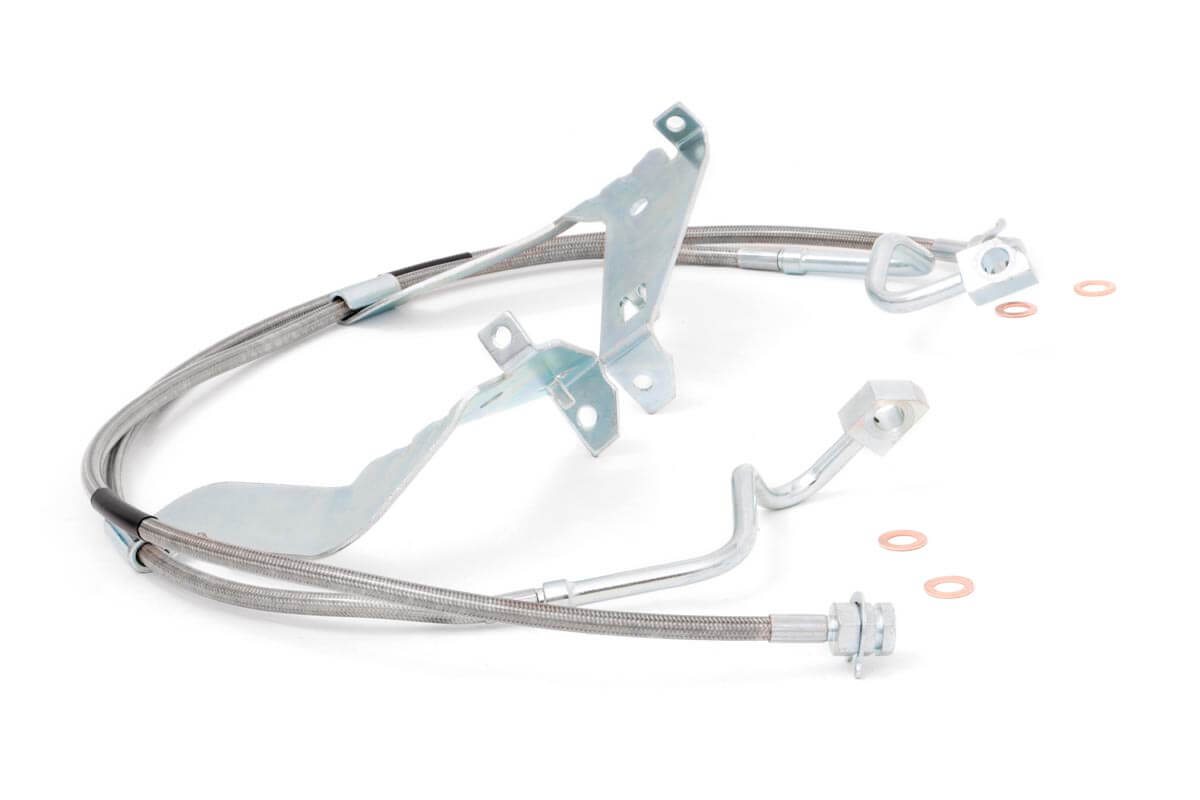 Rough Country Brake Lines Stainless FR 4-6 Inch Lift Ford F-250/F-350 Super Duty (08-16)