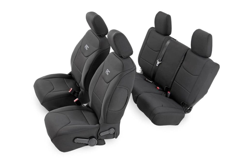 Rough Country Seat Covers Front and Rear Jeep Wrangler Unlimited 2WD/4WD (2008-2010)