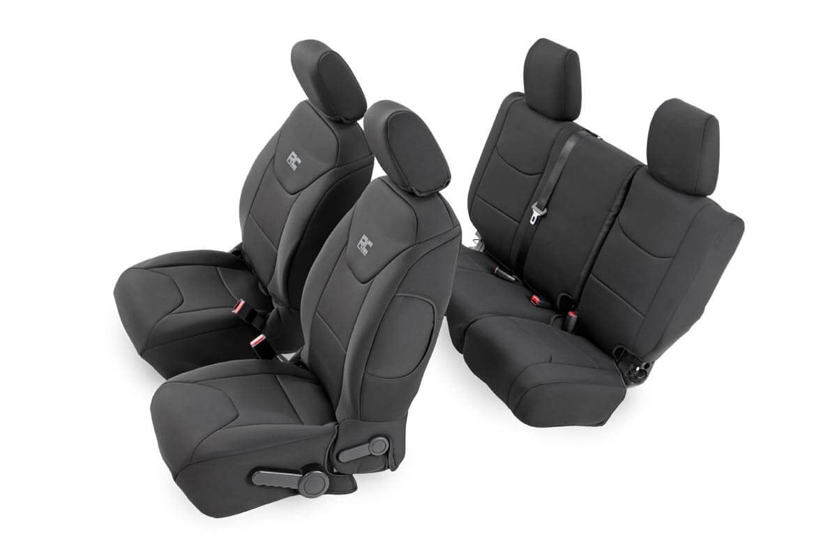 Rough Country Seat Covers Front and Rear Jeep Wrangler Unlimited 2WD/4WD (2008-2010)