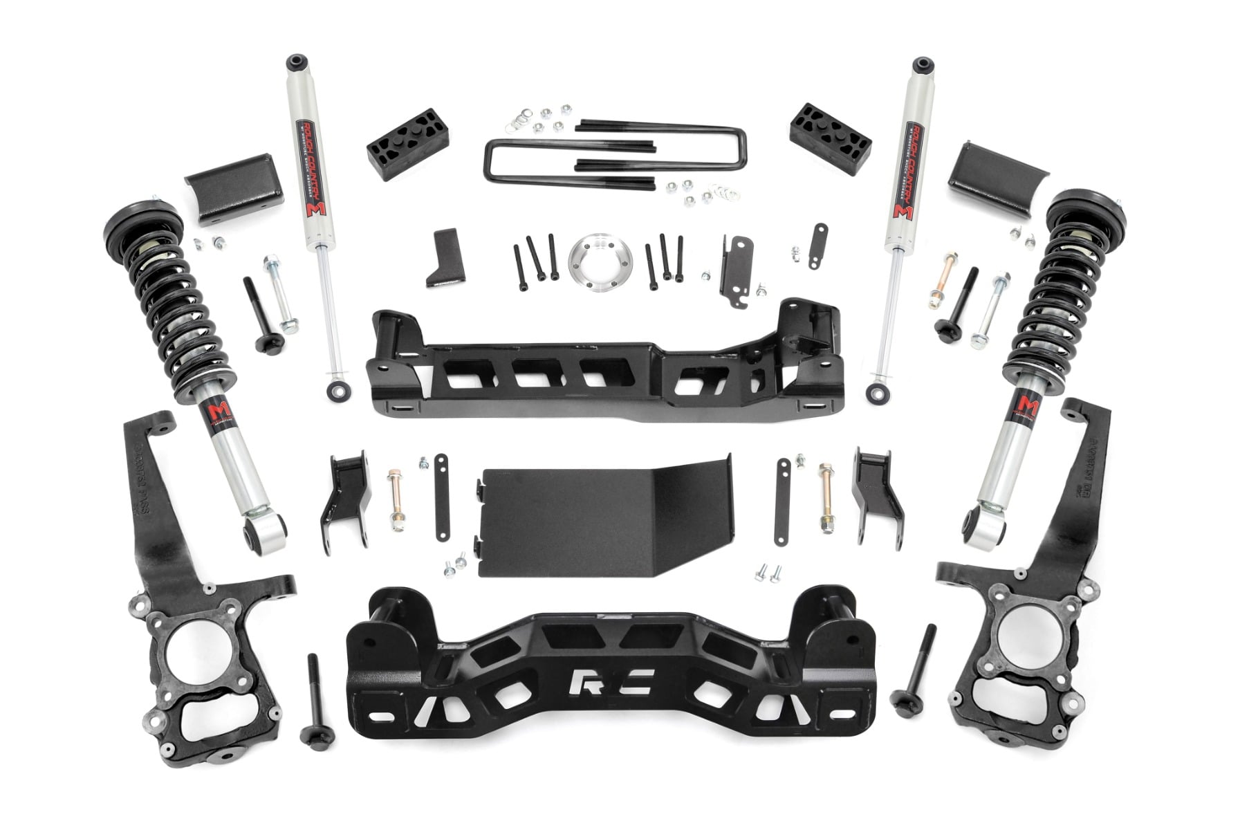 Rough Country 4 Inch Lift Kit M1 Struts Ford F-150 4WD (2014)
