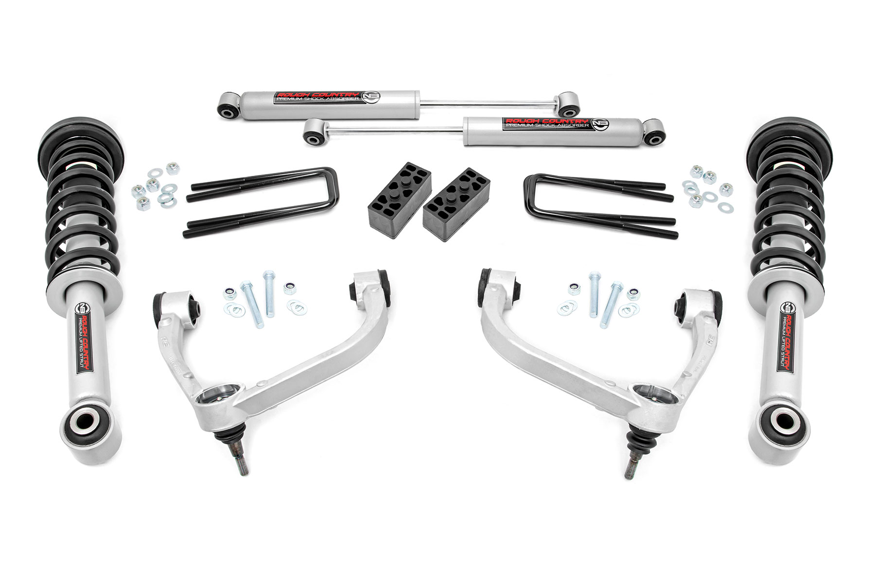 Rough Country 3 Inch Lift Kit N3 Struts Ford F-150 4WD (2009-2013)