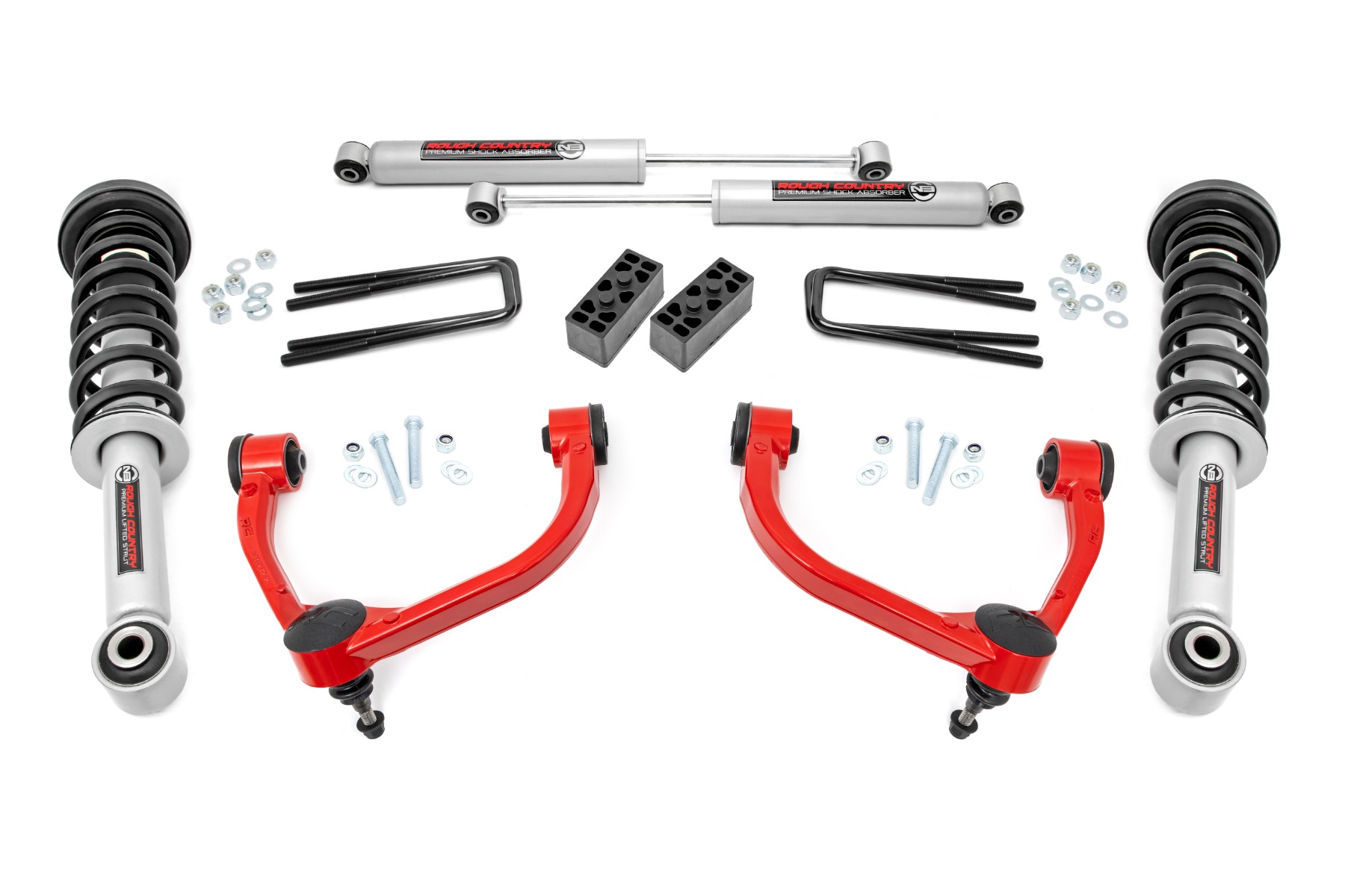 Rough Country 3 Inch Lift Kit N3 Struts Ford F-150 4WD (2009-2013)