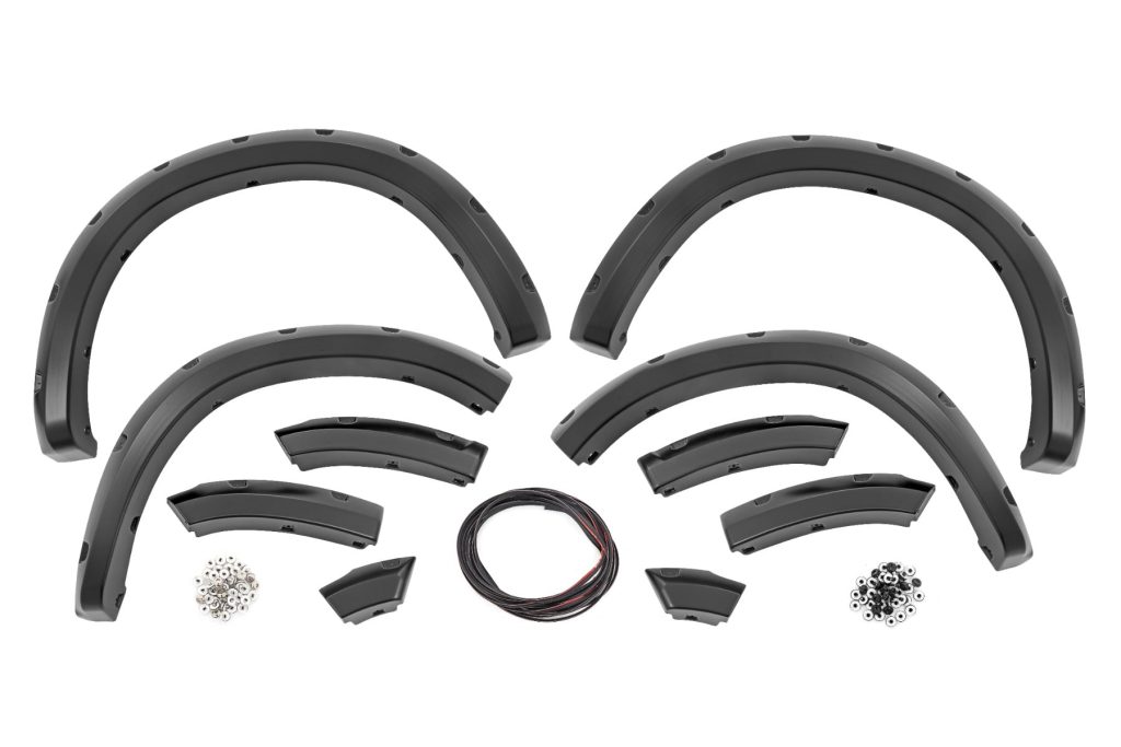 Rough Country Pocket Fender Flares PXQ Black Metallic Ram 1500 2WD/4WD (2009-2018 & Classic)