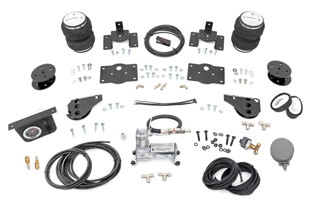 Rough Country Air Spring Kit w/compressor 4 Inch Lift Kit Ram 1500 2WD/4WD (2009-2018 & Classic)
