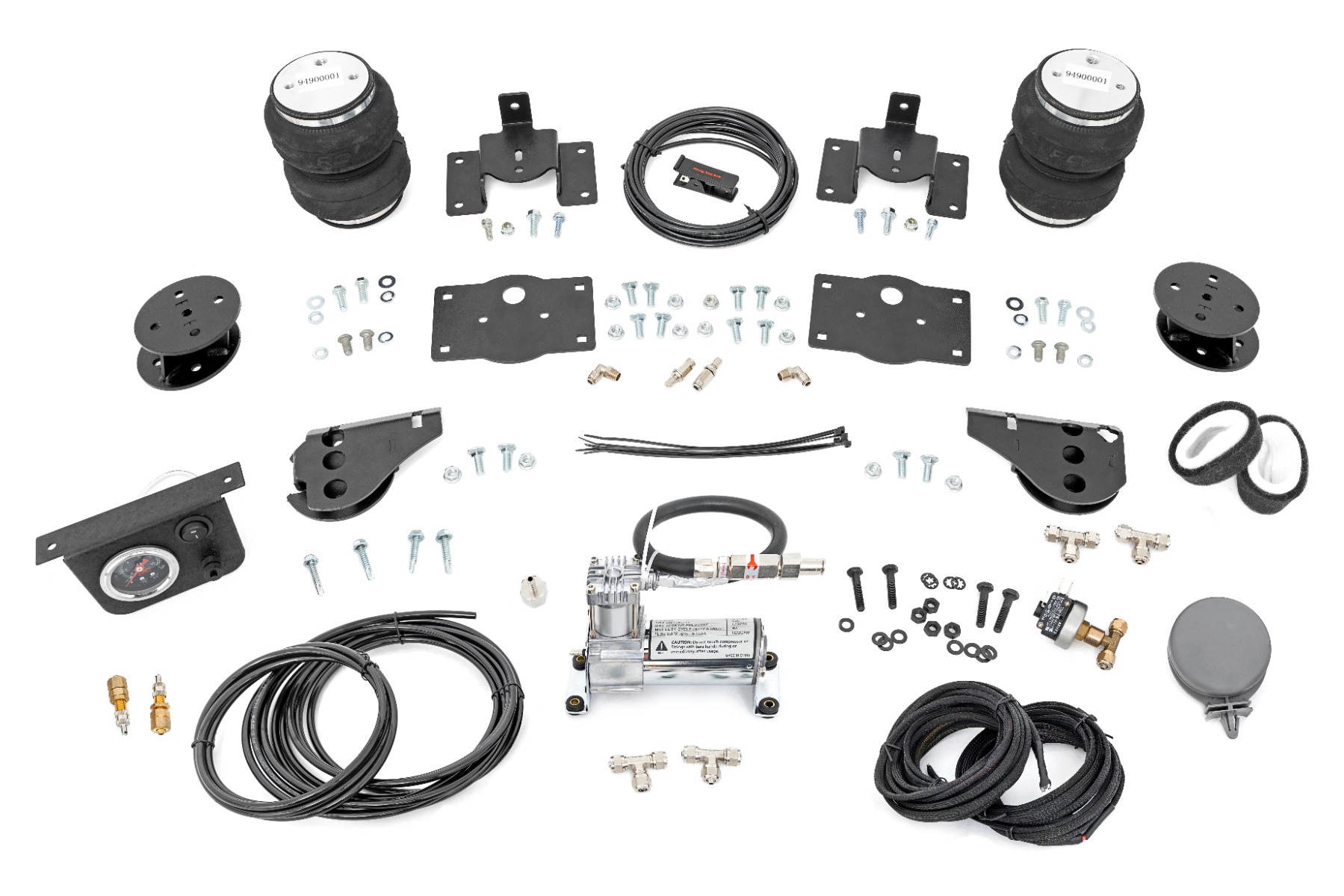 Rough Country Air Spring Kit w/compressor 4 Inch Lift Kit Ram 1500 2WD/4WD (2009-2018 & Classic)