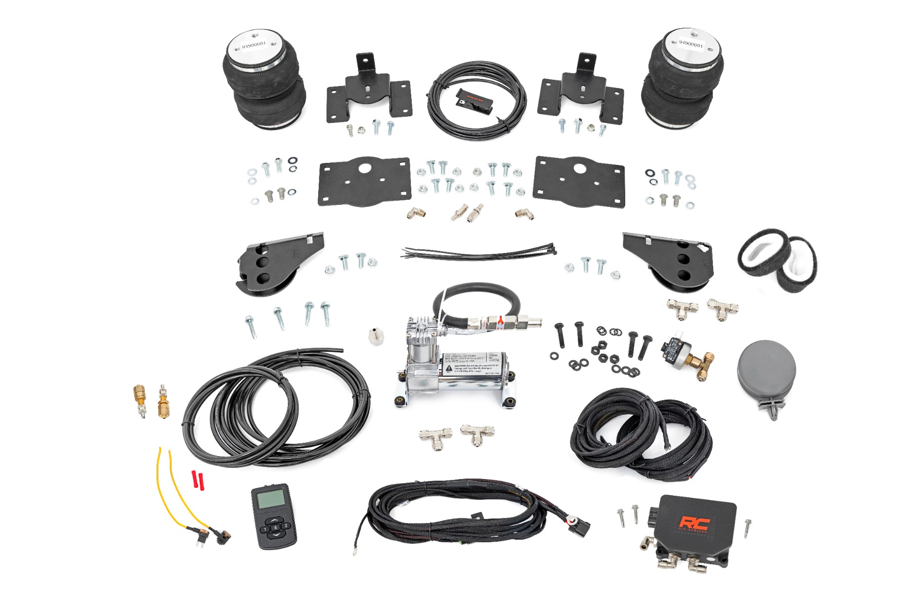 Rough Country Air Spring Kit w/compressor Wireless Controller Stock Height Ram 1500 (10-18 & Classic)