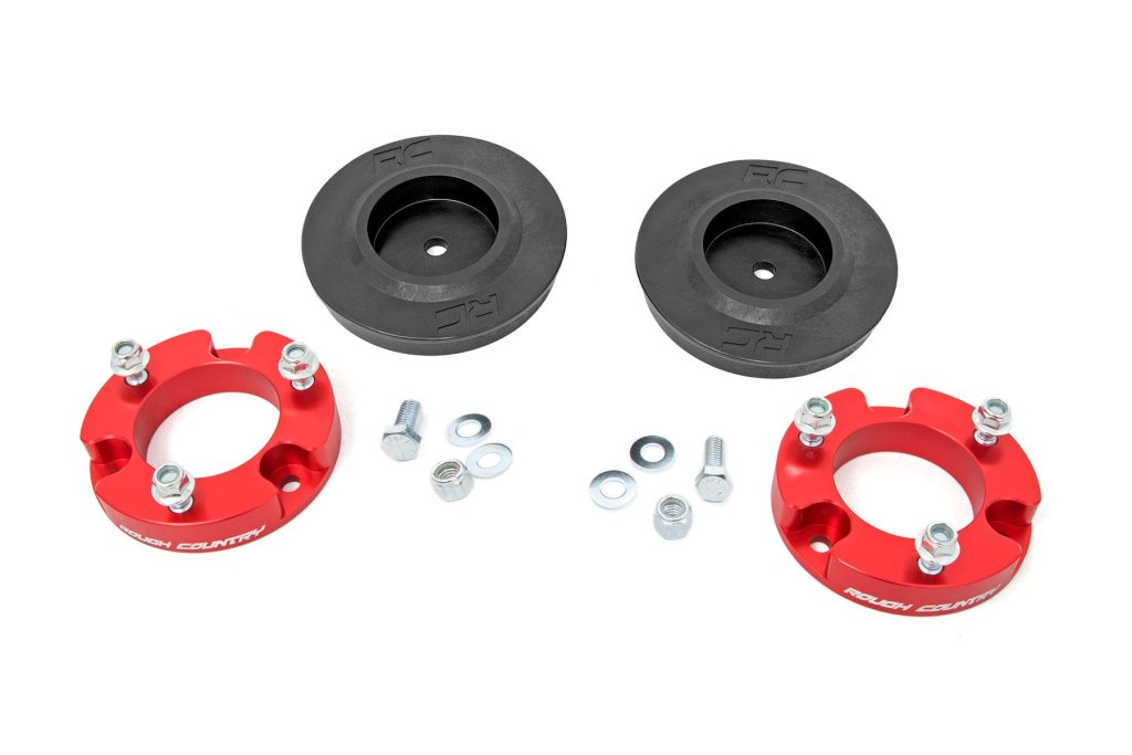 Rough Country 2 Inch Lift Kit Red Spacers Toyota 4Runner 2WD/4WD (2010-2024)