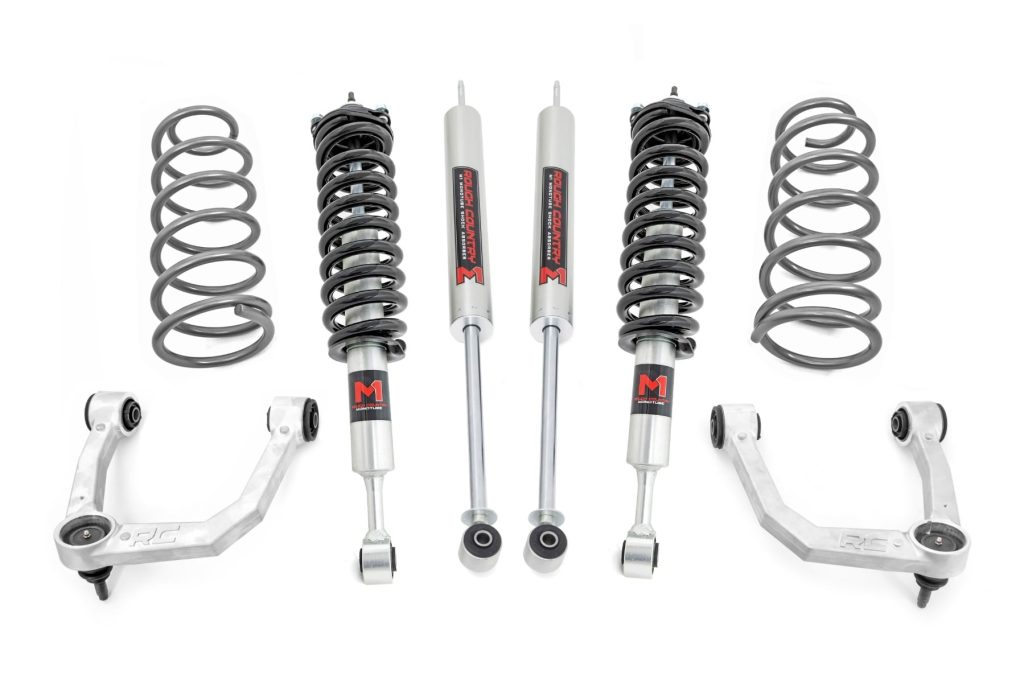 Rough Country 3 Inch Lift Kit Upper Control Arms RR Coils M1 Struts Toyota 4Runner (10-24)